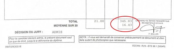 Bulletin relevé de notes de Julien Dubois pour son BTS MOS Bulletin relevé de notes de Julien Dubois pour son BTS MOS